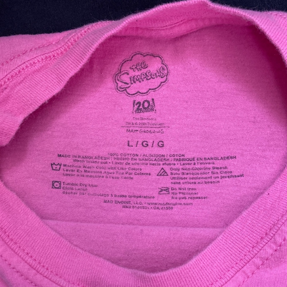 The Simpsons Itchy & Scratchy Show Pink T-Shirt Size L - Picture 8 of 8